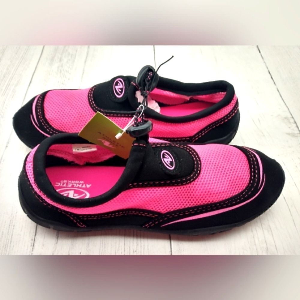 Girls Water Aqua Shoes SZ 5/6 Nwt Kids Neon Pink - Picture 8 of 10